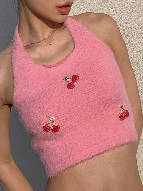 Cherry Sweater Vest - Anagoc