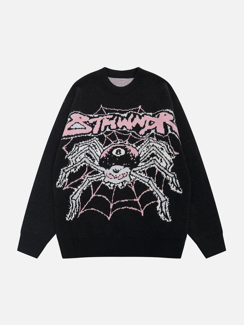 Billiard Spider Knit Sweater - Anagoc