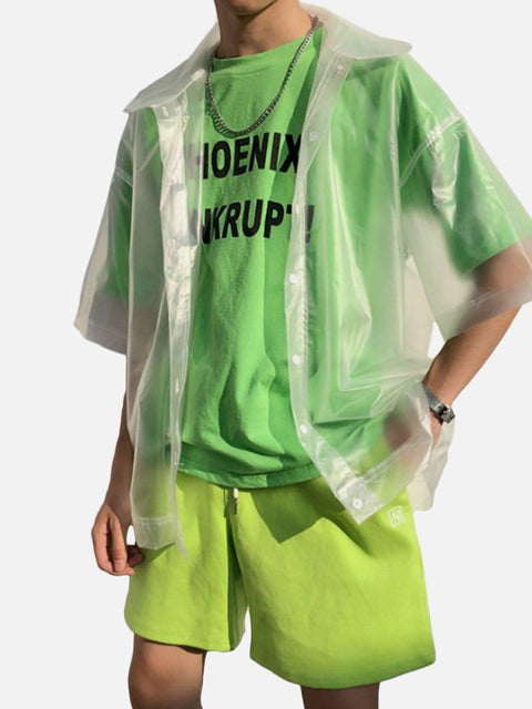 Transparent Tpu Short Sleeve Shirt - Anagoc