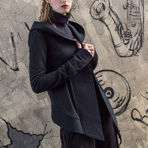 Dark Irregular Witch Cloak Cardigan Jacket - Anagoc