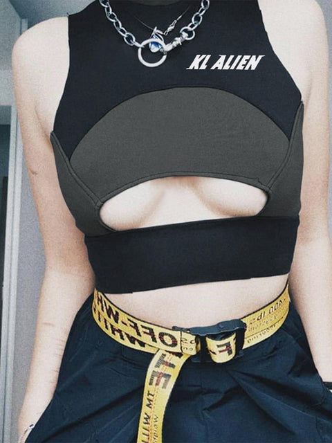"KL ALLEN" Patchwork Hollow Vest - Anagoc