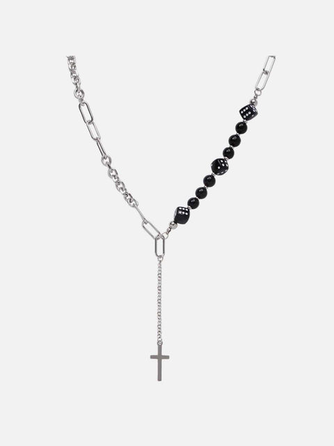 Patchwork Sieve Cross Necklace - Anagoc