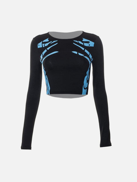 Finger Graphic Long Sleeve T Shirts - Anagoc