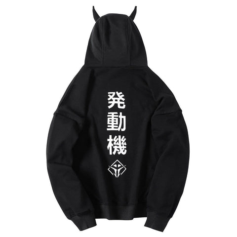 Techwear Devil Horns Cardigan Hoodies - Anagoc