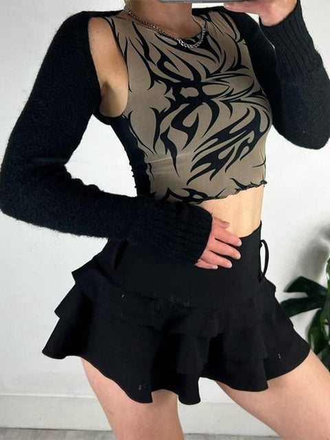 Thorns Print Vest - Anagoc