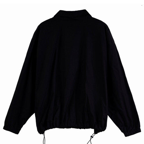 Turtleneck Drawstring Coat - Anagoc