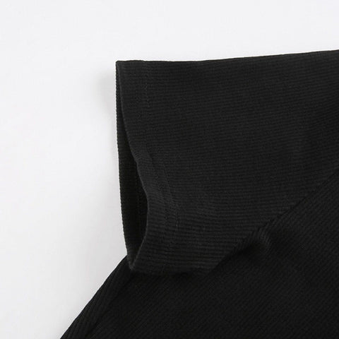 Perspective Dark Mesh Crop Short Sleeve T Shirt - Anagoc