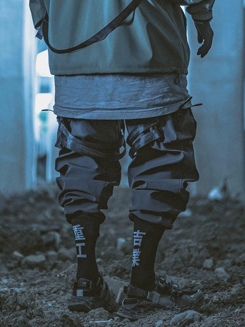 Schoolbag Buckle Pockets Cargo Pants - Anagoc
