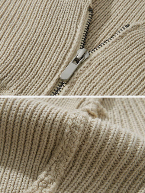 Zipper Knit Hat - Anagoc