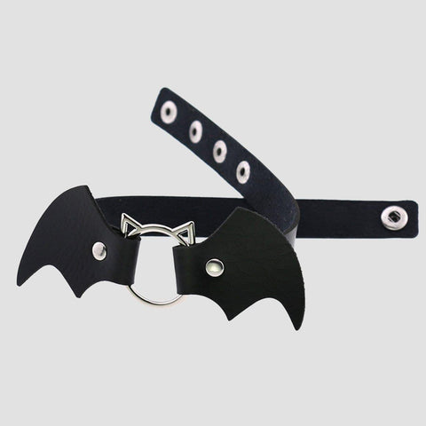 Punk Bat Vampire PU Necklace - Anagoc