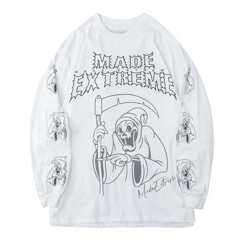 Devil Ghost Print Sweatshirt - Anagoc
