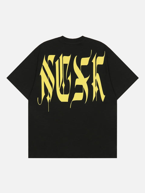 Cartoon Skeleton Graphic Tee - Anagoc