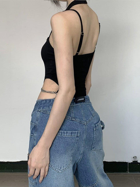 Hollow Chain Jumpsuit - Anagoc