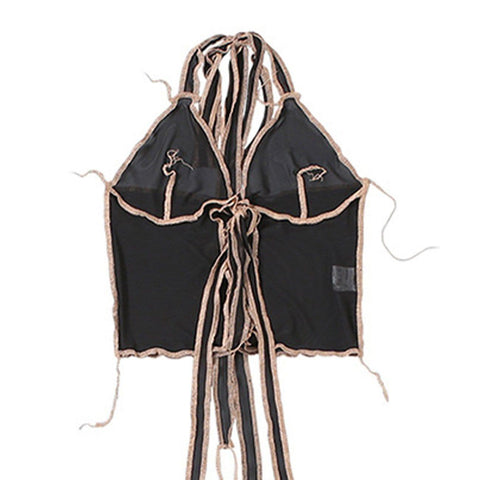 Sexy Mesh Backless Vest - Anagoc