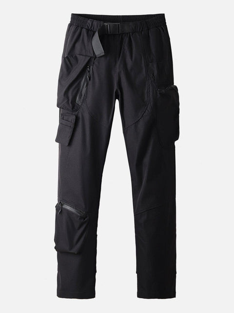 Multi Pockets Straight Cargo Pants - Anagoc
