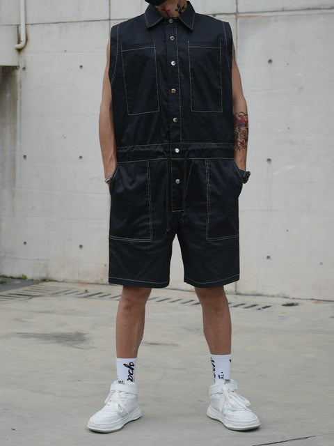 Multi Pockets Jumpsuit - Anagoc