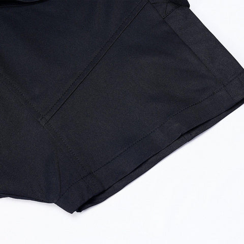 Dark Patchwork Wide Leg Shorts - Anagoc