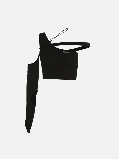 Single Shoulder Short Sleeve Shirt - Anagoc