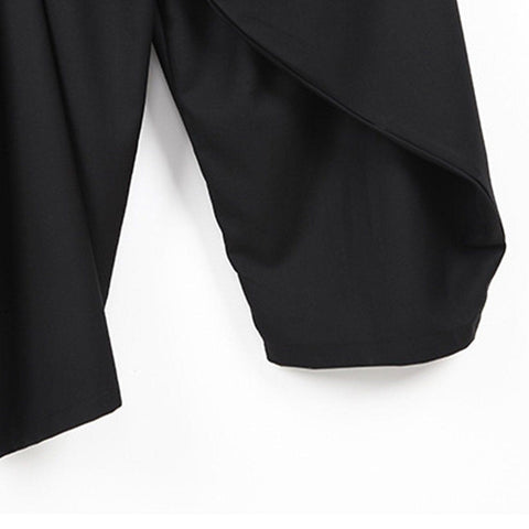 Drawstring Culottes Pants - Anagoc