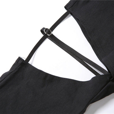 High Waist Cut-out Flared Pants - Anagoc