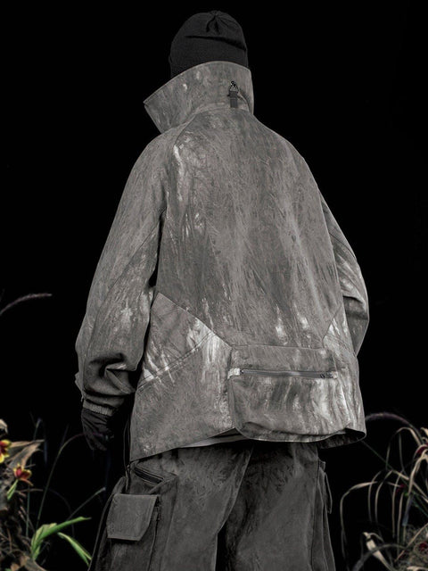 Zip Up Tie Dye Functional Jacket - Anagoc