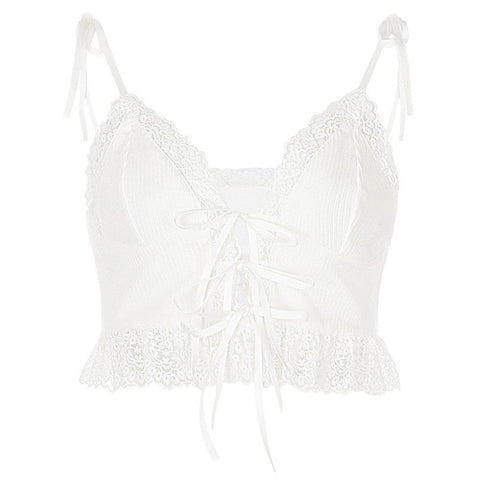 Tie Rope Lace Vest - Anagoc