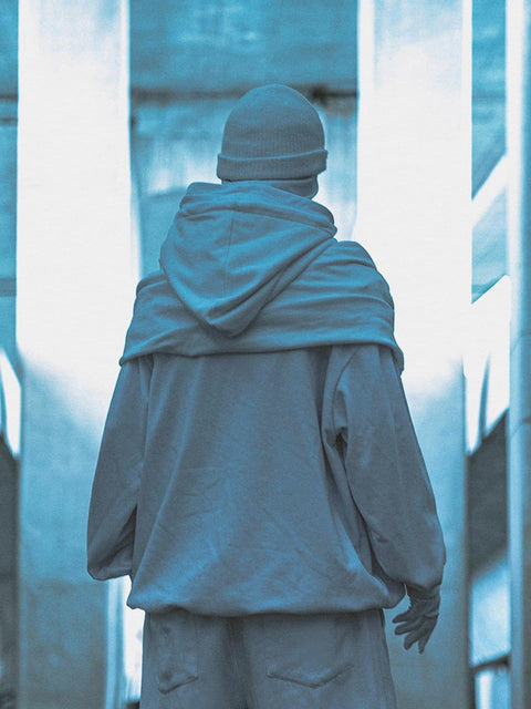 Patchwork Sleeve Fake Two Hoodie - Anagoc