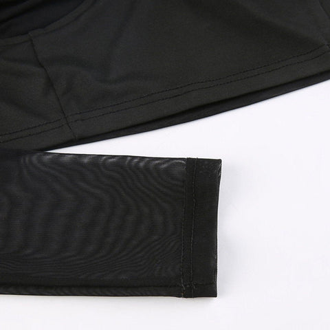 Sexy Camisole Perspective Long Sleeve T Shirt - Anagoc