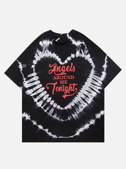 “Angles AROUND ME Tonight”Tie Dye Graphic Tee - Anagoc