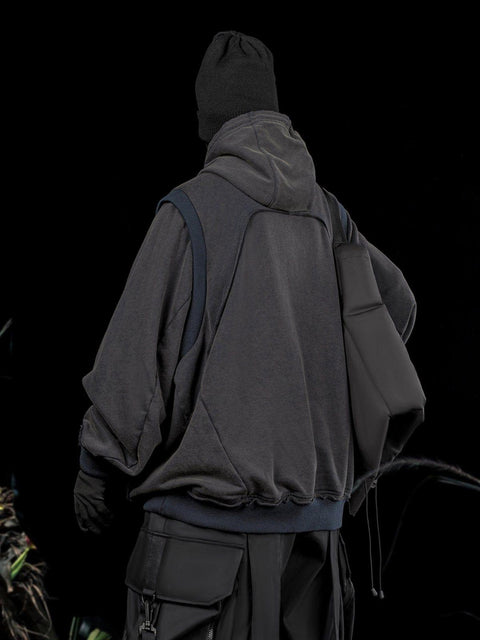 Patchwork Functional Hoodie - Anagoc