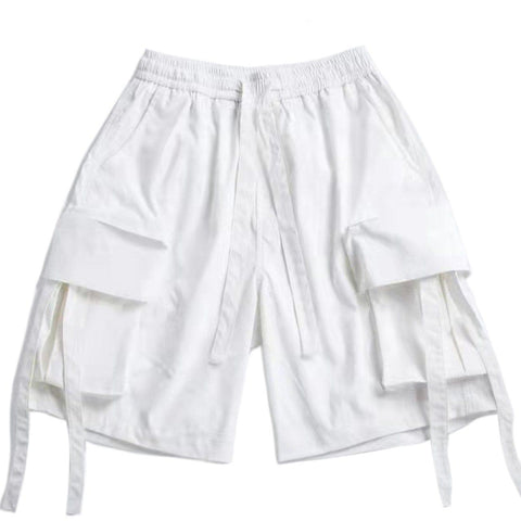 Multi Pockets Overalls Shorts - Anagoc