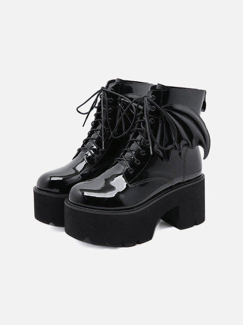 Bat Wings Platform Martin Boots - Anagoc