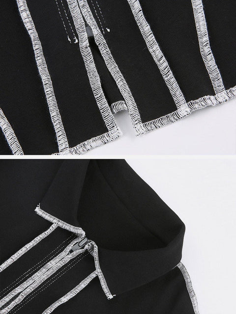 Sewing Thread Long Sleeve T Shirts - Anagoc