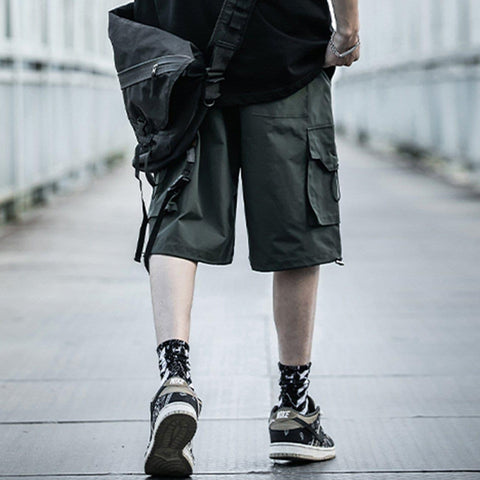 Punk Big Pockets Cargo Shorts - Anagoc