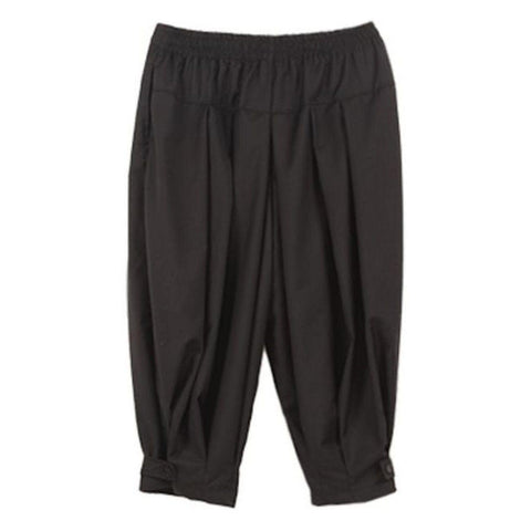 Fold Cropped Pants - Anagoc