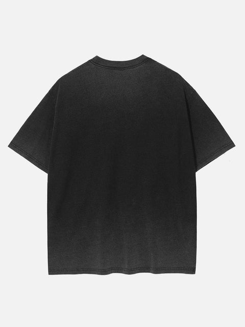 Virtual Character Washed Graphic Tee - Anagoc