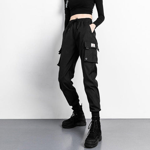 High Waist Cargo Pants - Anagoc