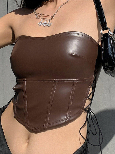Sexy Slim Strap Bandeau Vest - Anagoc