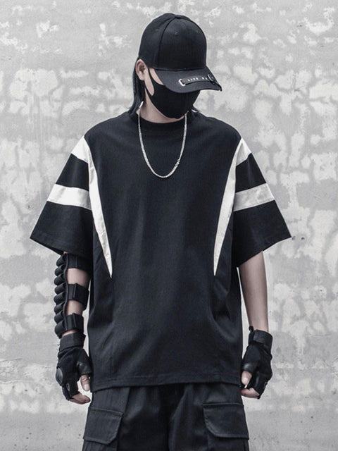 Patchwork Triangle Stripes Tee - Anagoc