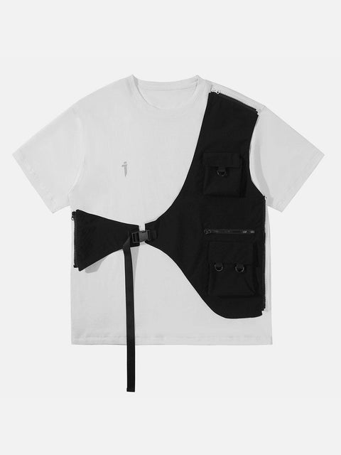 Detachable Patchwork Tee - Anagoc