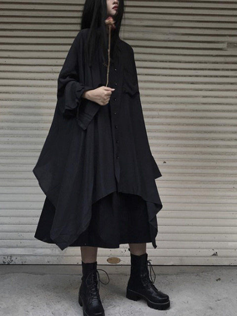 Irregular Loose Long Shirt - Anagoc