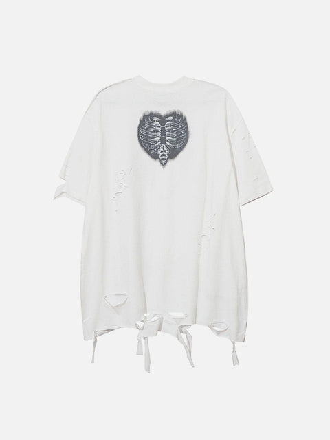 Cut Skull Love Graphic Tee - Anagoc