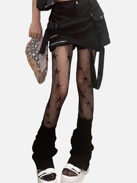 Star Pattern Net Socks - Anagoc