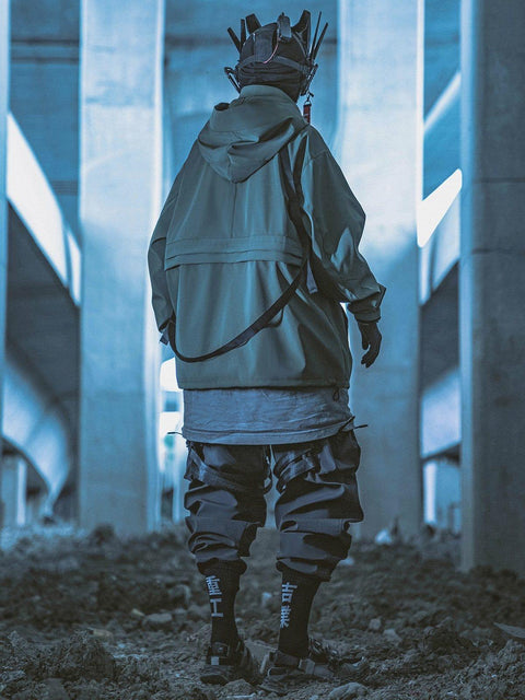 Detachable Patchwork Pocket Jacket - Anagoc