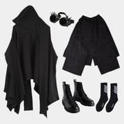 Dark Style Detachable Hat Cloak Hoodie - Anagoc