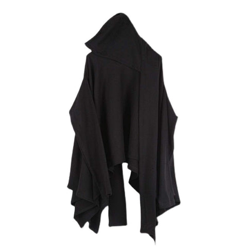 Dark Style Detachable Hat Cloak Hoodie - Anagoc