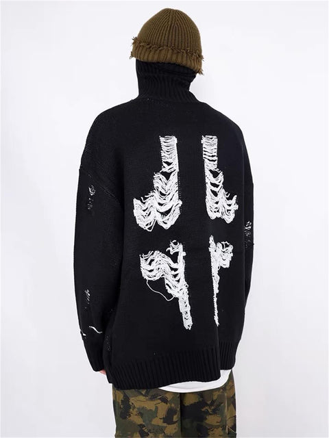 Tassel Pistol Turtleneck Sweater