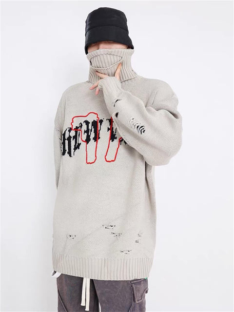 Tassel Pistol Turtleneck Sweater