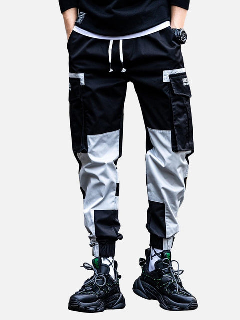 Big Pockets Patchwork Cargo Pants - Anagoc