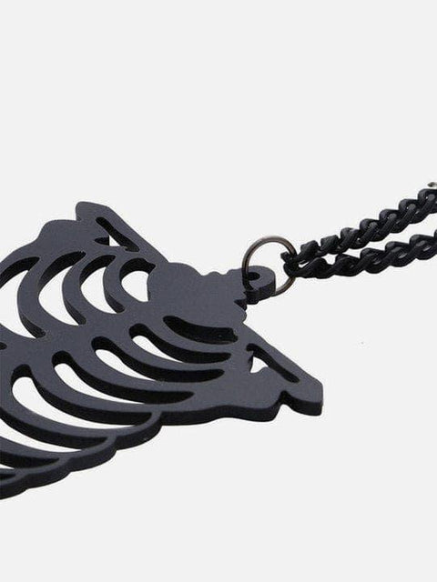 Dark Skull Skeleton Necklace - Anagoc